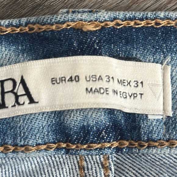 Zara jeans women’s size 31 light blue fitted denim high rise - Picture 4 of 8